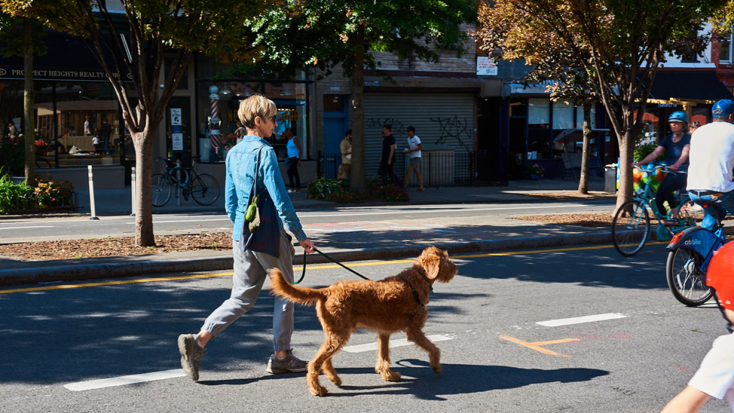 Walking on street